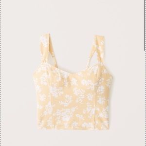 NWT. Abercrombie & Fitch Floral Linen Tank Top.